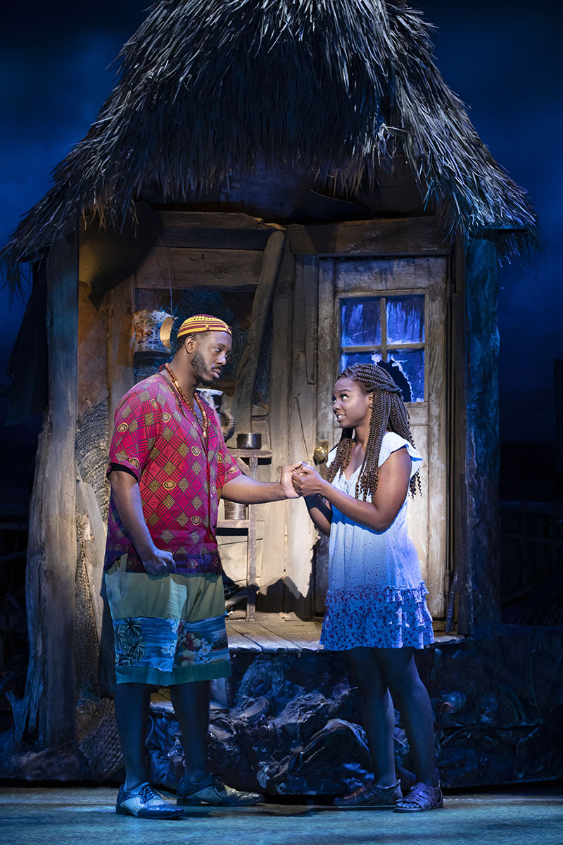 Lamont J. Whitaker and Berlande in The Book of Mormon North American tour