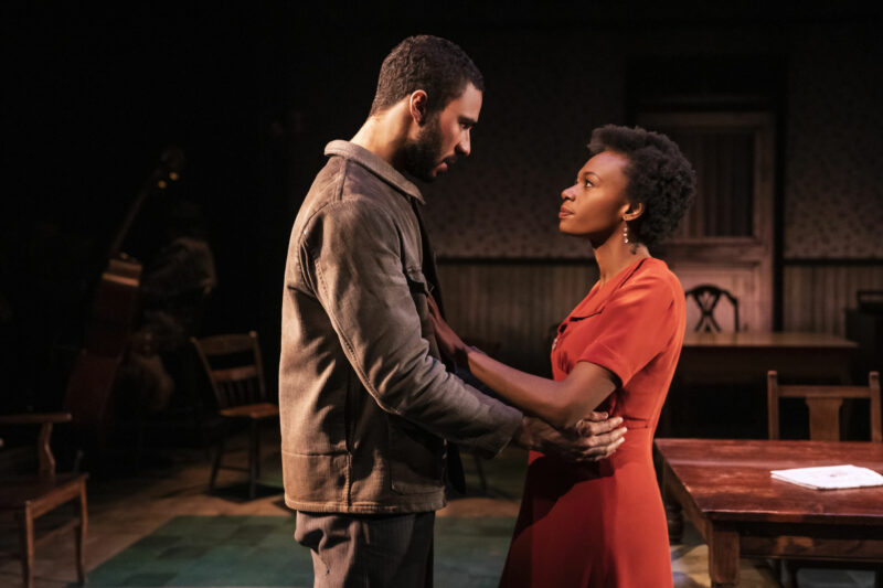 Austin Scott and Kimber Elaybe Sprawl in Girl From The North Country on Broadway