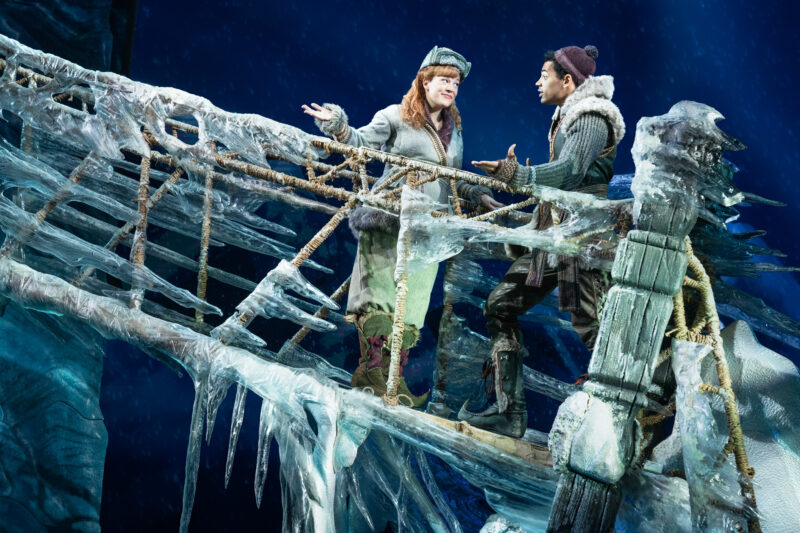 Lauren Nicole Chapman as Anna and Dominic Dorset as Kristoff. Frozen North American Tour. Photo by Matthew Murphy. ©Disney